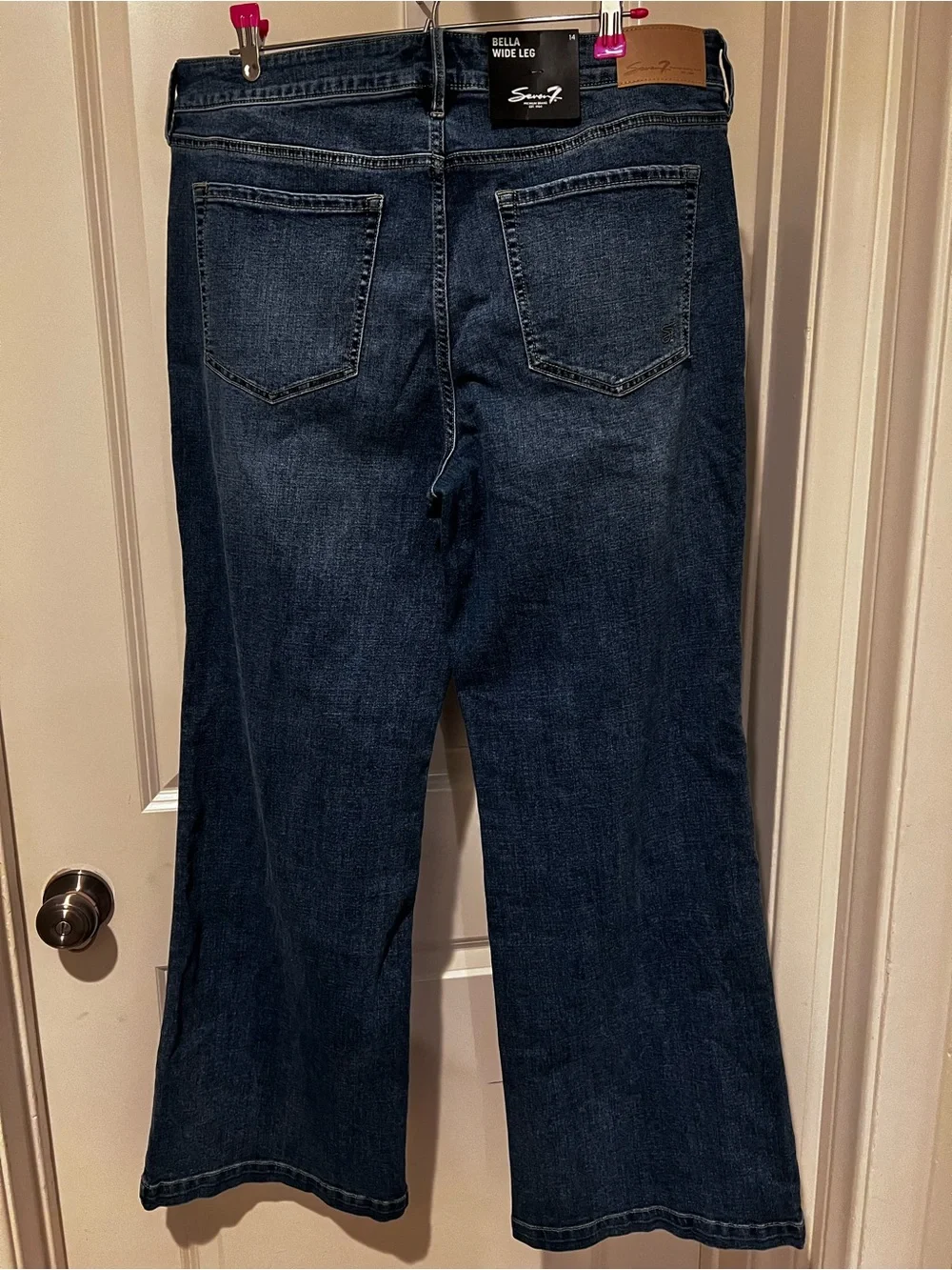 Seven7 Bella Wide Leg Jeans - Dark Blue NWT